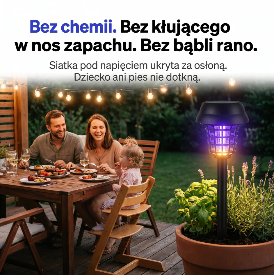 Solarna Lampa na Komary UV 2w1